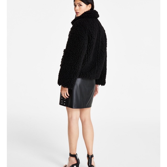 NWT 💎DKNY Jeans
Women's Long-Sleeve Short Sherpa
Jacket - Picture 4 of 5